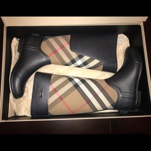 Burberry rain boots